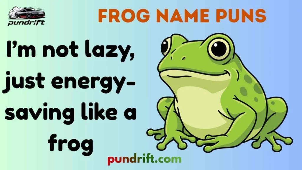 Short Frog Name Puns for Instagram