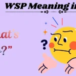 WSP Meaning in Text
