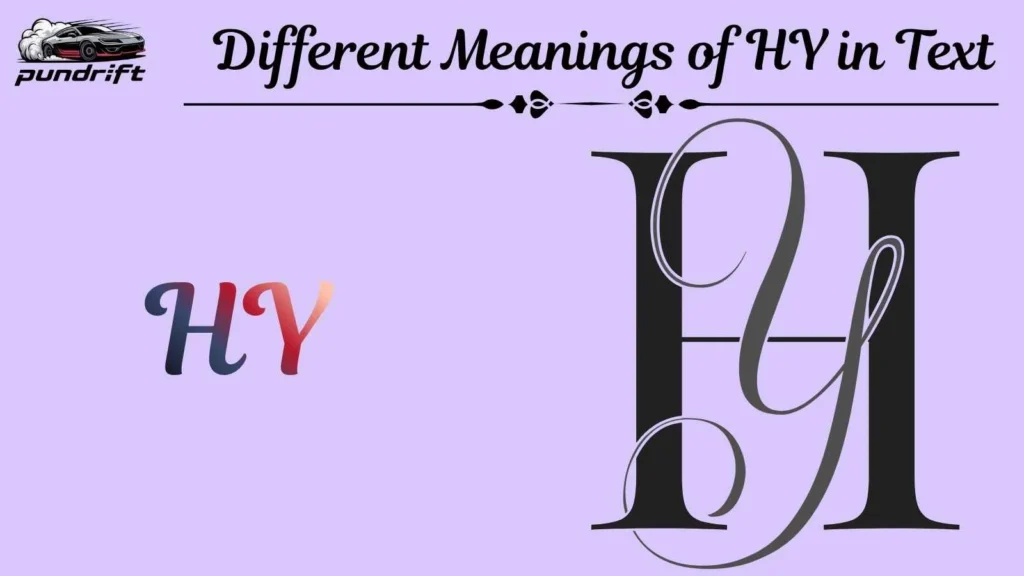 Different Meanings of HY in Text
