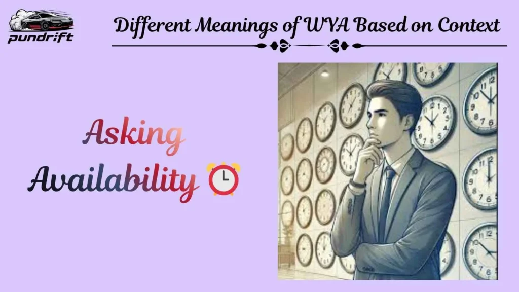 Different Meanings of WYA Based on Context
